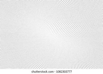 Abstract monochrome light halftone pattern. Soft curves. Vector illustration with dots. Modern dotted background.Template for web sites, stickers, labels,banners,
corporate identity, cover design