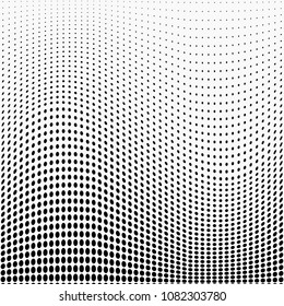 Abstract monochrome light halftone pattern. Soft curves. Vector illustration with dots. Modern dotted background.Template for web sites, stickers, labels,banners,
corporate identity, cover design