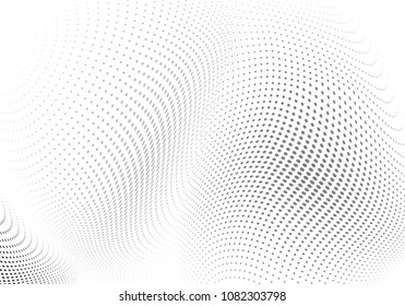 Abstract monochrome light halftone pattern. Soft curves. Vector illustration with dots. Modern dotted background.Template for web sites, stickers, labels,banners,
corporate identity, cover design