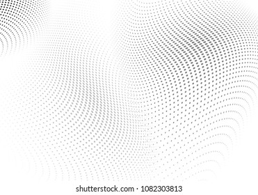 Abstract monochrome light halftone pattern. Soft curves. Vector illustration with dots. Modern dotted background.Template for web sites, stickers, labels,banners,
corporate identity, cover design