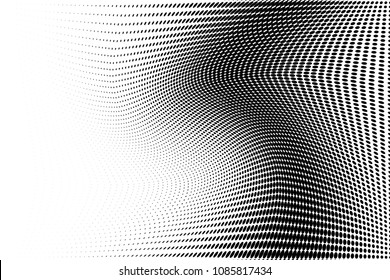 Abstract monochrome light halftone pattern. Soft curves. Vector illustration with dots. Modern dotted background.Template for web sites, stickers, labels,banners,
corporate identity, cover design