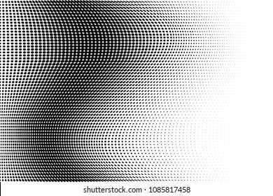 Abstract monochrome light halftone pattern. Soft curves. Vector illustration with dots. Modern dotted background.Template for web sites, stickers, labels,banners,
corporate identity, cover design