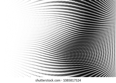 Abstract monochrome light halftone pattern. Soft curves. Vector illustration with dots. Modern dotted background.Template for web sites, stickers, labels,banners,
corporate identity, cover design