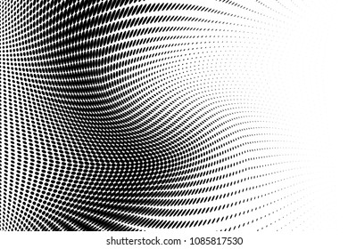 Abstract monochrome light halftone pattern. Soft curves. Vector illustration with dots. Modern dotted background.Template for web sites, stickers, labels,banners,
corporate identity, cover design
