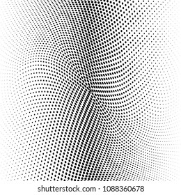 Abstract monochrome light halftone pattern. Soft curves. Vector illustration with dots. Modern dotted background.Template for web sites