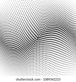 Abstract monochrome light halftone pattern. Soft curves. Vector illustration with dots. Modern dotted background.Template for web sites