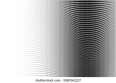 Abstract monochrome light halftone pattern. Soft curves. Vector illustration with dots. Modern dotted background.Template for web sites