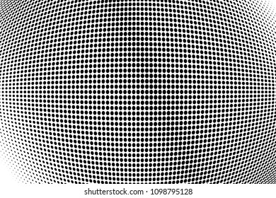 Abstract monochrome light halftone pattern. Soft curves. Vector illustration with dots. Modern dotted background