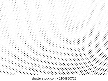 Abstract monochrome light halftone pattern. Soft curves. Vector illustration with dots. Modern polka dots background. Template for design