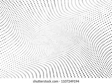Abstract monochrome light halftone pattern. Soft lines. Vector illustration with dots. Modern polka dots background