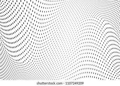 Abstract monochrome light halftone pattern. Soft lines. Vector illustration with dots. Modern polka dots background