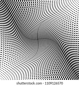 Abstract monochrome light halftone pattern. Soft lines. Vector illustration with dots. Modern polka dots background
