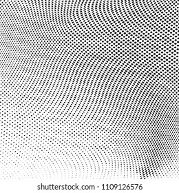 Abstract monochrome light halftone pattern. Soft lines. Vector illustration with dots. Modern polka dots background