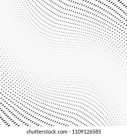 Abstract monochrome light halftone pattern. Soft lines. Vector illustration with dots. Modern polka dots background
