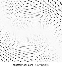 Abstract monochrome light halftone pattern. Soft lines. Vector illustration with dots. Modern polka dots background