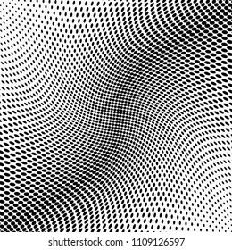 Abstract monochrome light halftone pattern. Soft lines. Vector illustration with dots. Modern polka dots background