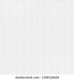 Abstract monochrome light halftone pattern. Soft lines. Vector illustration with dots. Modern polka dots background