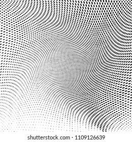 Abstract monochrome light halftone pattern. Soft lines. Vector illustration with dots. Modern polka dots background
