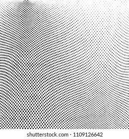 Abstract monochrome light halftone pattern. Soft lines. Vector illustration with dots. Modern polka dots background