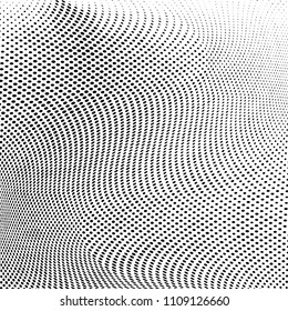 Abstract monochrome light halftone pattern. Soft lines. Vector illustration with dots. Modern polka dots background