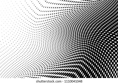 Abstract monochrome light halftone pattern. Soft lines. Vector illustration with dots. Modern polka dots background