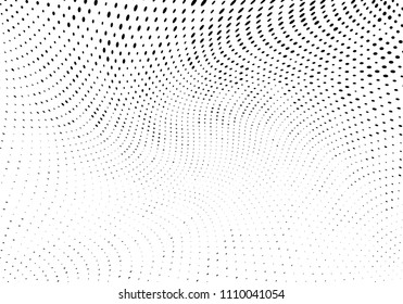 Abstract monochrome light halftone pattern. Soft lines. Vector illustration with dots. Modern polka dots background