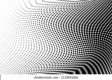 Abstract monochrome light halftone pattern. Soft lines. Vector illustration with dots. Modern polka dots background