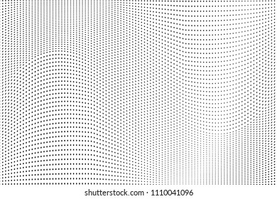 Abstract monochrome light halftone pattern. Soft lines. Vector illustration with dots. Modern polka dots background