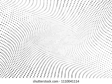 Abstract monochrome light halftone pattern. Soft lines. Vector illustration with dots. Modern polka dots background
