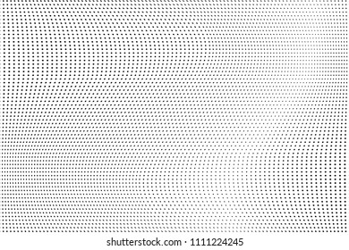 Abstract monochrome light halftone pattern. Soft lines. Vector illustration with dots. Modern polka dots background