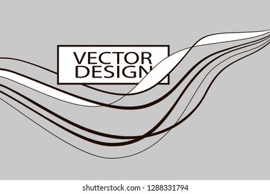abstract monochrome linear background with frame