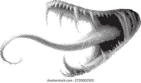 Abstractas salpicaduras de líquido monocromo se forman con movimiento curvo dinámico sobre un fondo blanco. Las Formas de fluidos orgánicos crean un efecto artístico dramático. Ideal para el diseño moderno, superposiciones, Gráficos para video y composiciones creativas.