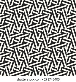 Abstract monochrome modern broken shapes textured background. Seamless pattern.