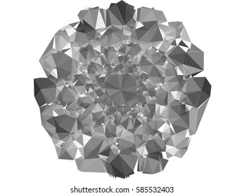 Abstract monochrome mosaic backdrop. Geometric low polygonal background. Design element for posters, business cards, presentations layouts, showcases. Vector clip art.