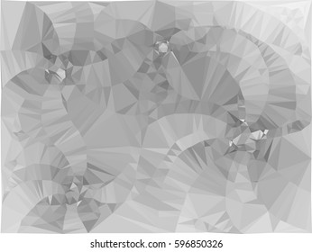 Abstract monochrome mosaic backdrop. Geometric low polygonal background. Design element for posters, business cards, presentations layouts, showcases. Vector clip art.