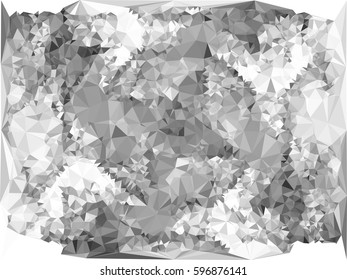 Abstract monochrome mosaic backdrop. Geometric low polygonal background. Design element for posters, business cards, presentations layouts, showcases. Vector clip art.