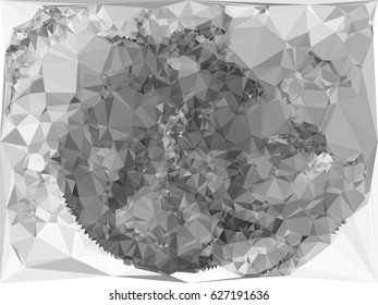 Abstract monochrome mosaic backdrop. Geometric low polygonal background. Design element for posters, business cards, presentations layouts, showcases. Vector clip art.