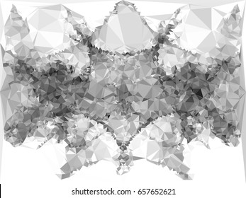 Abstract monochrome mosaic backdrop. Geometric low polygonal background. Design element for posters, business cards, presentations layouts, showcases. Vector clip art.