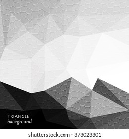 abstract monochrome mosaic triangle background. Vector illustration
