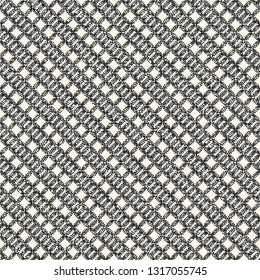 Abstract Monochrome Mottled Stroke Textured Striped Background. Seamless Pattern.