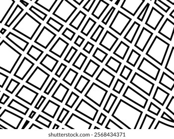 Abstract monochrome outline checkered pattern vector background texture black and white fabric textile paper print art decoration editable