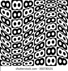 Abstract monochrome pattern, background with connected octagon shapes.