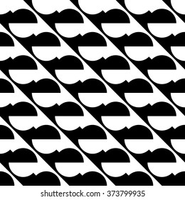 Abstract monochrome pattern with circle shapes. Geometric repeatable background.