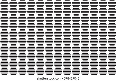 Abstract monochrome pattern with circle shapes. Geometric repeatable background