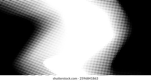 Abstract monochrome pattern created with dotted figures and gradients showcasing light and shadow