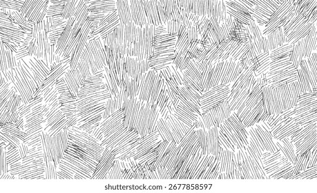Abstractas patrón monocromo de líneas grises sobre un fondo blanco creando una superficie texturizada.