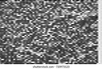 Abstract monochrome pattern, grunge, halftone effect, uneven, changing the thickness of the lines. The element of design to create layouts, skins, printing on paper, fabric, wrap. Vector illustration