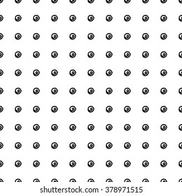 Abstract monochrome pattern with hand drawn ink polka dots. Cute trendy monochrome pattern. Seamless vector monochrome pattern for fabric, wallpapers, wrapping paper, cards and web backgrounds.