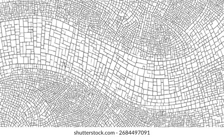 Abstract monochrome pattern of irregular grey lines forming organic shapes on a white background.
