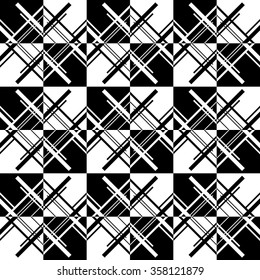 Abstract monochrome pattern, minimal geometric background. Seamlessly repeatable.